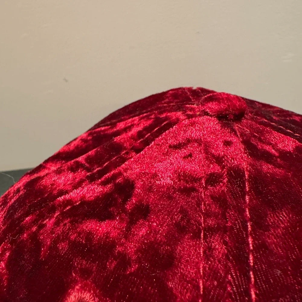 Harry Potter Hat Cap Men OS Burgundy Red Velvet‎ Marauders Map Wizarding World